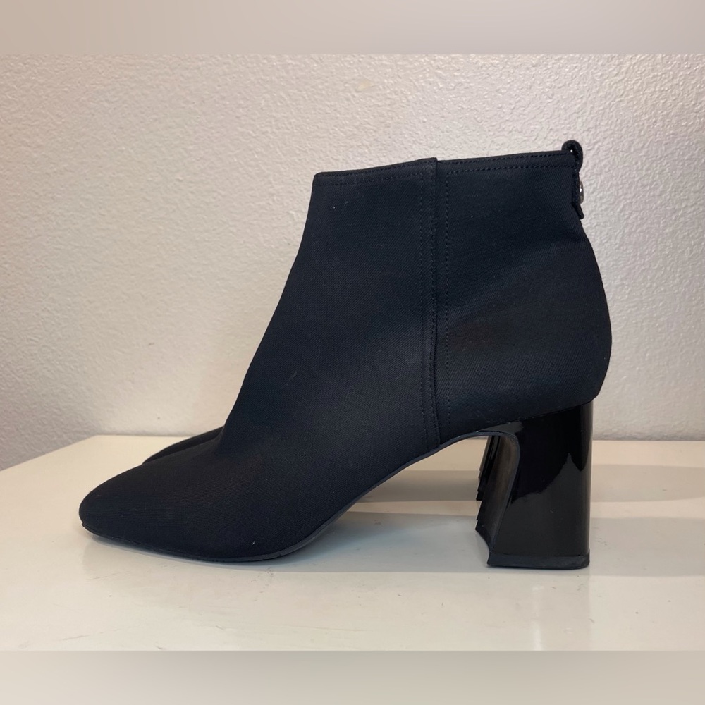 NYDJ Women's Cheree High Block Heel Fabric‎ Ankle Black Boots Size 10 M